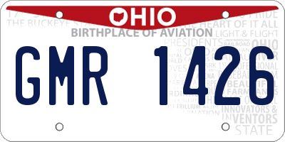 OH license plate GMR1426