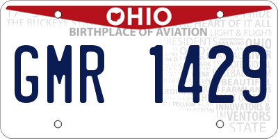 OH license plate GMR1429