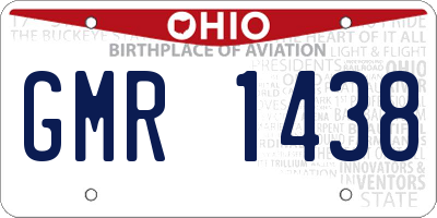 OH license plate GMR1438