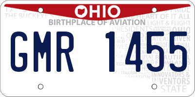 OH license plate GMR1455