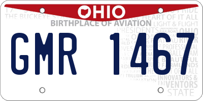 OH license plate GMR1467