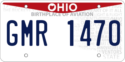 OH license plate GMR1470