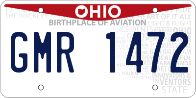OH license plate GMR1472