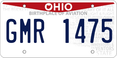 OH license plate GMR1475