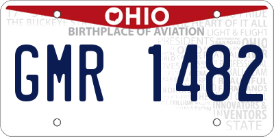 OH license plate GMR1482