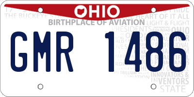 OH license plate GMR1486