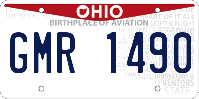 OH license plate GMR1490
