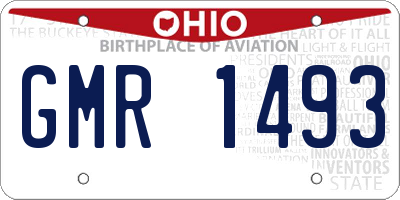 OH license plate GMR1493