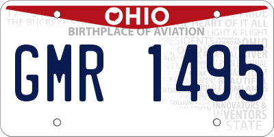 OH license plate GMR1495