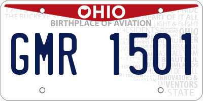 OH license plate GMR1501