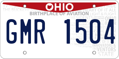 OH license plate GMR1504