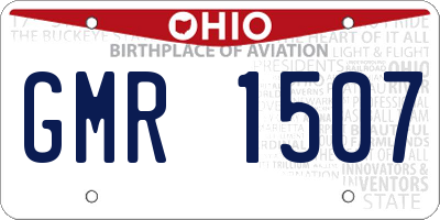 OH license plate GMR1507