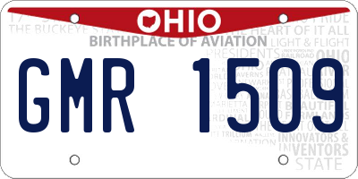 OH license plate GMR1509
