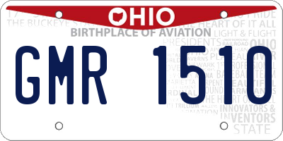 OH license plate GMR1510