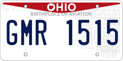 OH license plate GMR1515