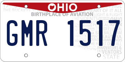 OH license plate GMR1517