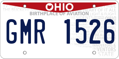 OH license plate GMR1526