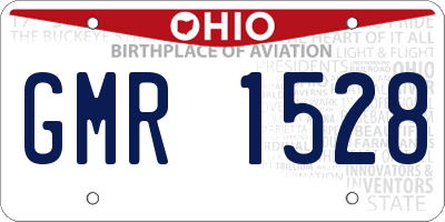 OH license plate GMR1528