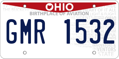 OH license plate GMR1532