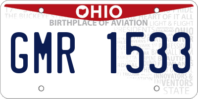 OH license plate GMR1533