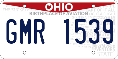 OH license plate GMR1539
