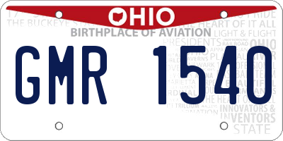 OH license plate GMR1540
