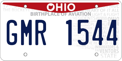 OH license plate GMR1544