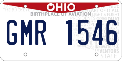OH license plate GMR1546