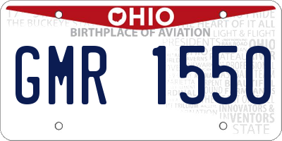 OH license plate GMR1550