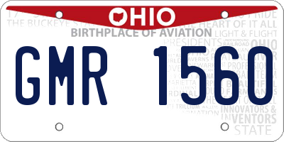 OH license plate GMR1560