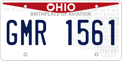 OH license plate GMR1561