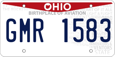 OH license plate GMR1583
