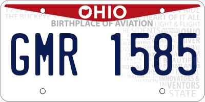 OH license plate GMR1585