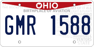 OH license plate GMR1588