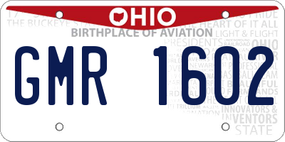OH license plate GMR1602