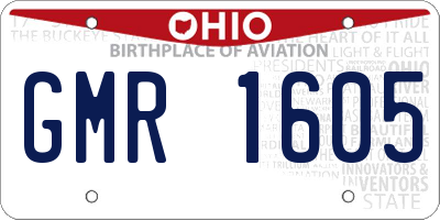OH license plate GMR1605