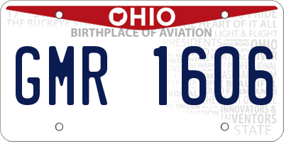 OH license plate GMR1606