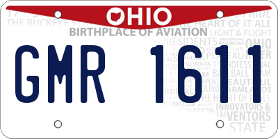 OH license plate GMR1611