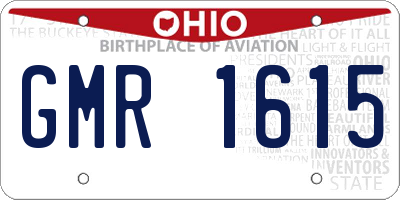 OH license plate GMR1615