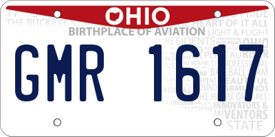 OH license plate GMR1617