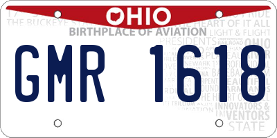 OH license plate GMR1618