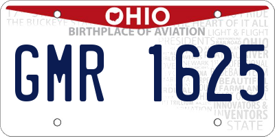OH license plate GMR1625