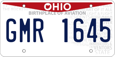 OH license plate GMR1645