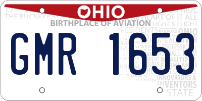 OH license plate GMR1653
