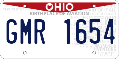 OH license plate GMR1654