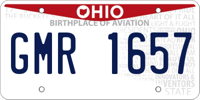 OH license plate GMR1657