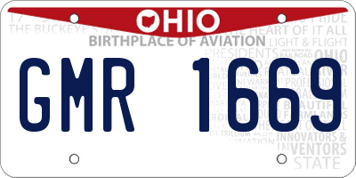 OH license plate GMR1669