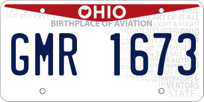OH license plate GMR1673