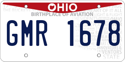 OH license plate GMR1678