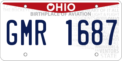 OH license plate GMR1687
